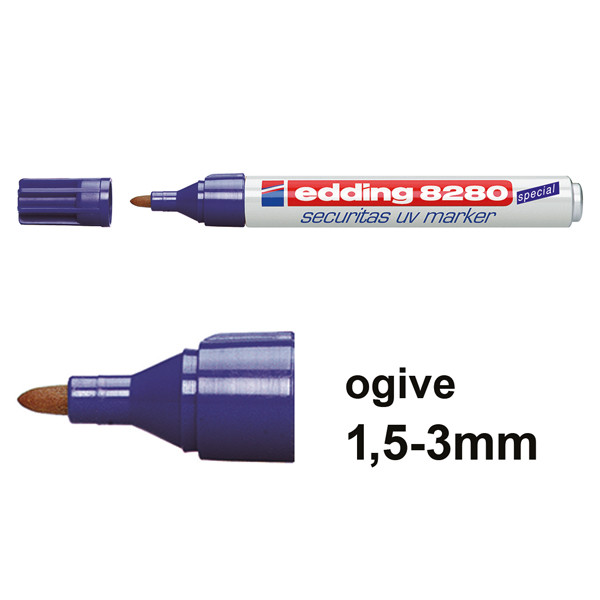 Edding 8280 marqueur à encre UV (ogive de 1,5 - 3 mm) 4-8280100 239198 - 1