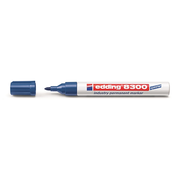 Edding 8300 marqueur permanent spécial industrie (ogive de 1,5 - 3 mm) - bleu 48300003 239310 - 1