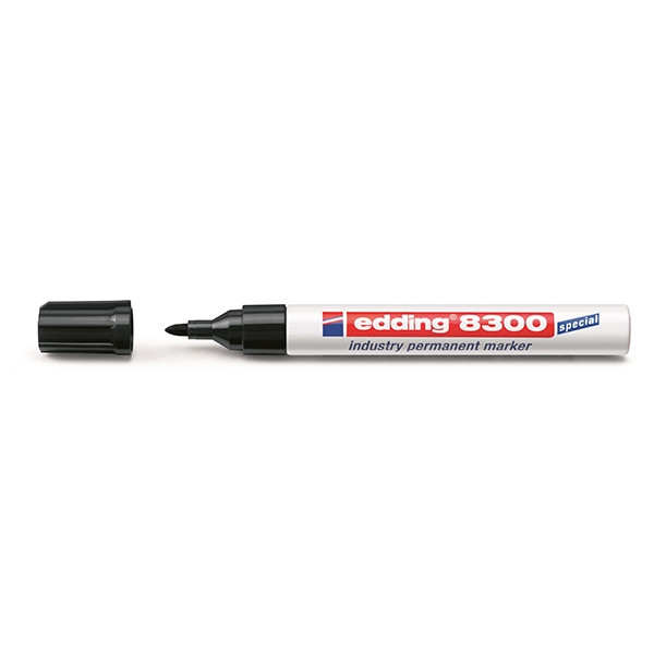 Edding 8300 marqueur permanent spécial industrie (ogive de 1,5 - 3 mm) - noir 4-8300001 239308 - 1
