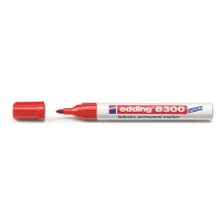 Edding 8300 marqueur permanent spécial industrie (ogive de 1,5 - 3 mm) - rouge 4-8300002 239309