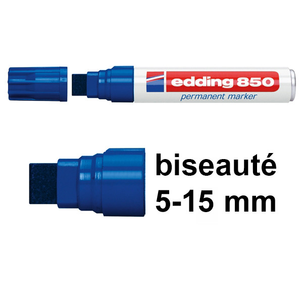 Edding 850 marqueur permanent (5 - 15 mm biseauté) - bleu 4-850003 200548 - 1