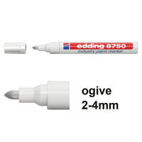 Edding 8750 marqueur peinture spécial industrie (2 - 4 mm ogive) - blanc 4-8750049 200782