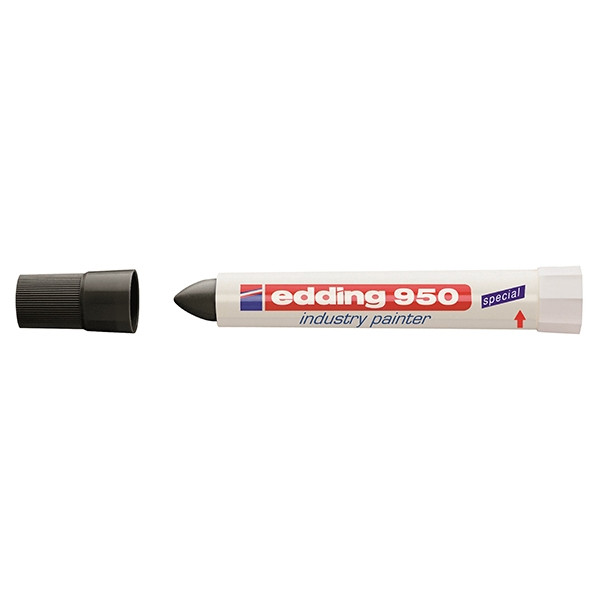 Edding 950 marqueur peinture spécial industrie (10 mm ogive) - noir 4-950001 239303 - 1