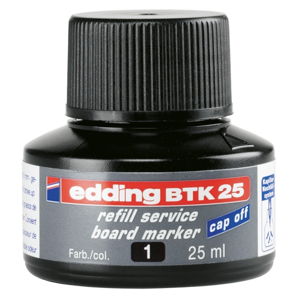 Edding BTK 25 recharge d'encre (25 ml) - noir 4-BTK25001 200560 - 1