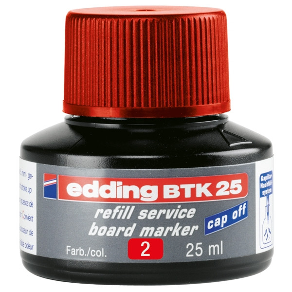 Edding BTK 25 recharge d'encre (25 ml) - rouge 4-BTK25002 200562 - 1