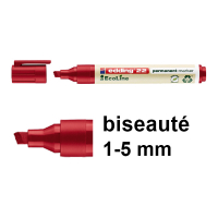 Edding EcoLine 22 marqueur permanent (1 - 5 mm biseauté) - rouge 4-22002 240335