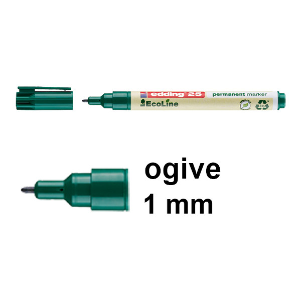 Edding EcoLine 25 marqueur permanent (1 mm ogive) - vert 4-25004 240341 - 1