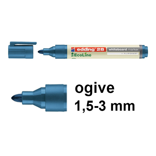 Edding EcoLine 28 marqueur pour tableau blanc (1,5 - 3 mm ogive) - bleu 4-28003 240349 - 1