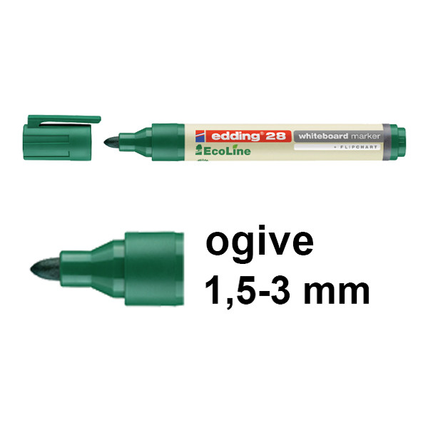 Edding EcoLine 28 marqueur pour tableau blanc (1,5 - 3 mm ogive) - vert 4-28004 240350 - 1