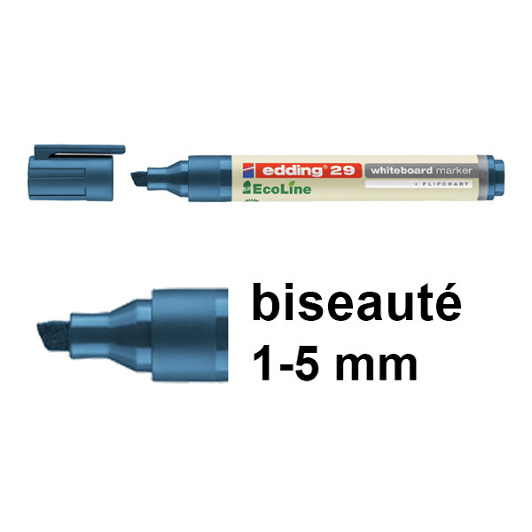 Edding EcoLine 29 marqueur pour tableau blanc (1 - 5 mm biseautée) - bleu 4-29003 240353 - 1