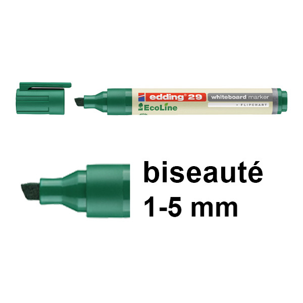 Edding EcoLine 29 marqueur pour tableau blanc (1 - 5 mm biseautée) - vert 4-29004 240354 - 1