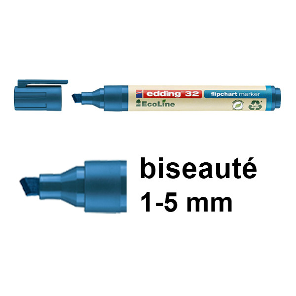 Edding EcoLine 32 marqueur pour chevalet (1 - 5 mm biseauté) - bleu 4-32003 240361 - 1