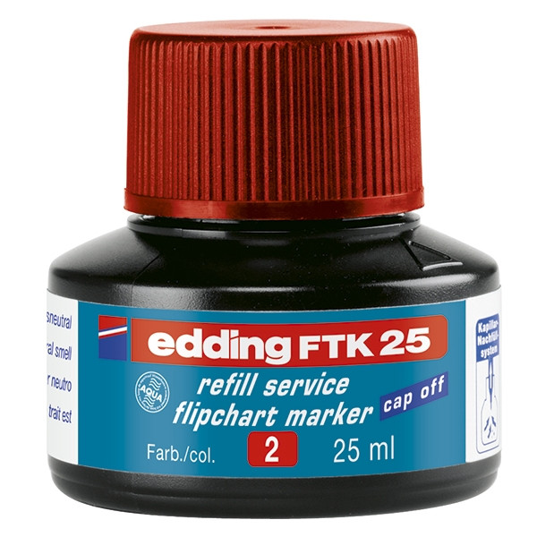 Edding FTK 25 recharge d'encre - rouge 4-FTK25002 200955 - 1
