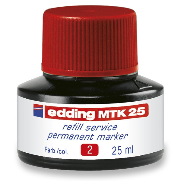 Edding MTK 25 recharge d'encre (25 ml) - rouge 4-MTK25002 200931 - 1