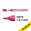 Offre: 10x Edding 3000 marqueur permanent (1,5 - 3 mm ogive) - rouge carmin 240571 - 1