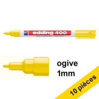 Offre: 10x Edding 400 marqueur permanent (1 mm ogive) - jaune