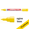Offre: 10x Edding 400 marqueur permanent (1 mm ogive) - jaune 239491 - 1