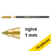 Offre : 10x Edding 1200 feutre (1 mm - ogive) - or métallisé 239566 - 1