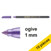 Offre : 10x Edding 1200 feutre (1 mm - ogive) - violet métallisé 239582 - 1