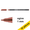 Offre : 10x Edding 1200 feutre (1 mm ogive) - marron 239562 - 1
