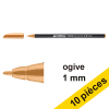 Offre : 10x Edding 1200 feutre (1 mm ogive) - orange clair 239574 - 1