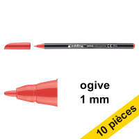 Offre : 10x Edding 1200 feutre (1 mm ogive) - rouge