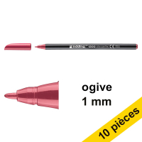 Edding Offre : 10x Edding 1200 feutre (1 mm ogive) - rouge carmin  239571