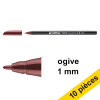 Offre : 10x Edding 1200 feutre (1 mm ogive) - rouge d'Angleterre 239564 - 1
