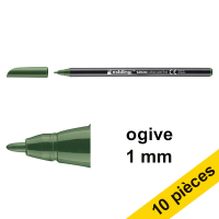 Edding Offre : 10x Edding 1200 feutre (1 mm ogive) - vert olive  239580