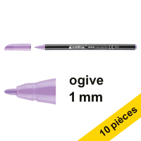 Edding Offre : 10x Edding 1200 feutre (1 mm ogive) - violet pastel  239585