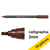 Offre : 10x Edding 1255 feutre calligraphie (2 mm) - marron foncé 239596 - 1