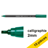 Offre : 10x Edding 1255 feutre calligraphie (2 mm) - vert bouteille 239599 - 1