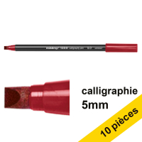 Edding Offre : 10x Edding 1255 feutre calligraphie (5 mm) - carmin  239604
