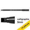 Offre : 10x Edding 1255 feutre calligraphie (5 mm) - noir 239610 - 1