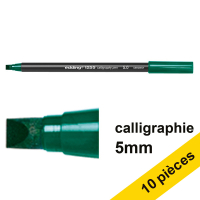 Offre : 10x Edding 1255 feutre calligraphie (5 mm) - vert bouteille