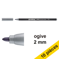 Offre : 10x Edding 1300 feutre (2 mm ogive) - gris argent