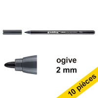 Offre : 10x Edding 1300 feutre (2 mm ogive) - gris foncé