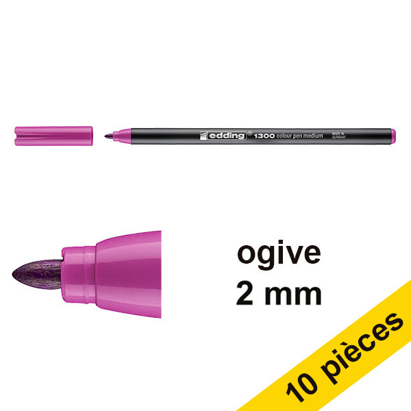 Edding Offre : 10x Edding 1300 feutre (2 mm ogive) - lavande  239628 - 1
