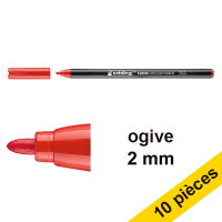 Offre : 10x Edding 1300 feutre (2 mm ogive) - rouge