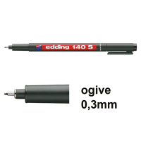 Offre : 10x Edding 140S marqueur permanent (0,3 mm ogive) - noir