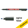 Offre : 10x Edding 142M marqueur permanent (1 mm ogive) - bleu 239691 - 1