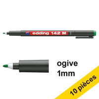 Offre : 10x Edding 142M marqueur permanent (1 mm ogive) - vert