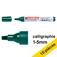 Edding Offre : 10x Edding 1455 marqueur calligraphie (1 - 5 mm) - vert bouteille  239702