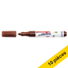 Offre : 10x Edding 14 Funtastics feutre (3 mm ogive) - marron 239668 - 1