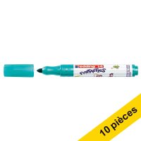 Edding Offre : 10x Edding 14 Funtastics feutre large (3 mm - ogive) - turquoise  239681
