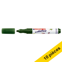 Edding Offre : 10x Edding 14 Funtastics feutre large (3 mm - ogive) - vert olive  239677
