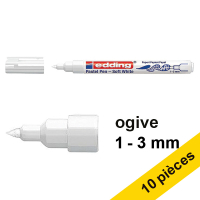 Offre : 10x Edding 1500 feutre pastel (1 - 3 mm ogive) - blanc semi-transparent