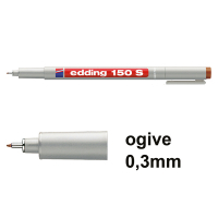 Edding Offre : 10x Edding 150S marqueur non permanent (0,3 mm ogive) - marron  239710