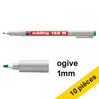 Offre : 10x Edding 152M marqueur non permanent (1 mm ogive) - vert