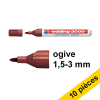 Offre : 10x Edding 3000 marqueur permanent (1,5 - 3 mm ogive) - marron 240559 - 1